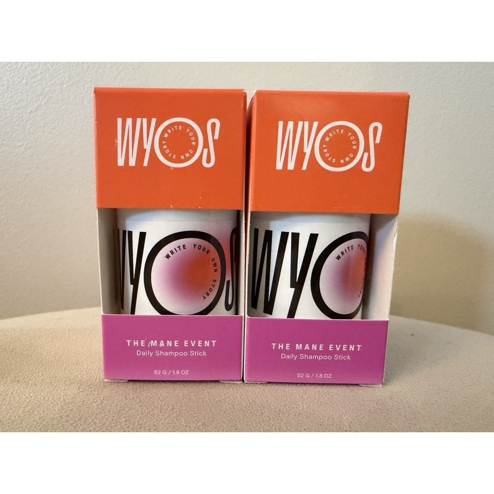 WYOS The Mane Event Daily Shampoo Stick 2-Pack Clean, Cruelty Free, Vegan, TSA